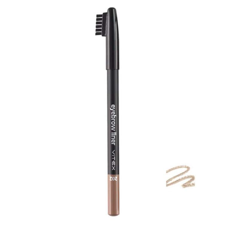 مداد ابرو برس دار رنگ خاکستری مایل به قهوه ای مدل ویتکس کد 202